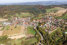 Town View of the streets and houses of the residential areas in Liggeringen in the state Baden-Wurttemberg, Germany