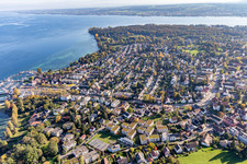 Village on the lake bank areas called Hoernle on Lake of Constance in the district Staad in Konstanz in the state Baden-Wurttemberg, Germany