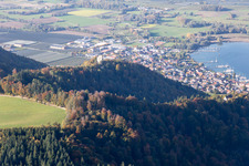 Aerial view of Runie Altbodman in Bodman-Ludwigshafen in the state Baden-Wuerttemberg, Germany