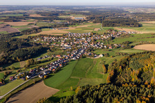 Aerial photograpy of District Zoznegg in Mühlingen in the state Baden-Wuerttemberg, Germany