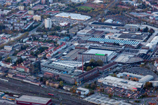 Building and production halls on the premises of Schaeffler Technologies AG & Co. KG at dusk in Schweinfurt in the state, Germany