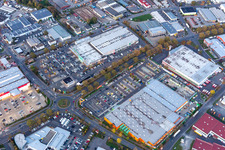 Aerial view of Marktkauf in Schweinfurt in the state Bavaria, Germany
