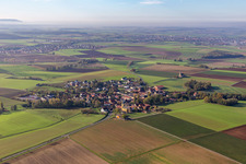 Aerial view of District Bischwind in Dingolshausen in the state Bavaria, Germany