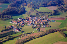 From the northeast in the district Ebersbrunn in Geiselwind in the state Bavaria, Germany
