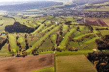 Grounds of the Golf course at of Golfclub Steigerwald in Geiselwind e. V. in Geiselwind in the state Bavaria, Germany