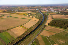 Main Canal in Volkach in the state Bavaria, Germany