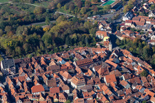 Tower building at the former historic city walls in Volkach in the state Bavaria, Germany