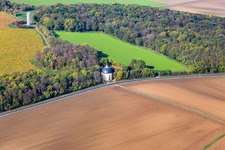 Gaibach Castle Park in Volkach in the state Bavaria, Germany out of the air