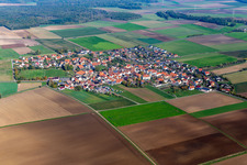 Aerial photograpy of District Gernach in Kolitzheim in the state Bavaria, Germany