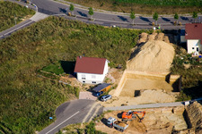 Oblique view of New development area Am Höhenweg in Kandel in the state Rhineland-Palatinate, Germany