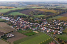 Aerial photograpy of District Gaibach in Volkach in the state Bavaria, Germany