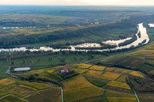 Oblique view of Pilgrimage Church of Maria im Weingarten in Volkach in the state Bavaria, Germany