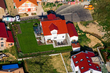 New development area Am Höhenweg in Kandel in the state Rhineland-Palatinate, Germany seen from above