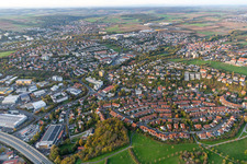 Town View of the streets and houses of the residential areas in Lengfeld in the state Bavaria, Germany