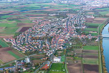 Aerial photograpy of Bergrheinfeld in the state Bavaria, Germany