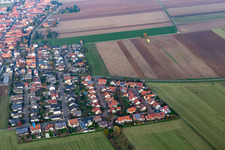 District Hayna in Herxheim bei Landau in the state Rhineland-Palatinate, Germany from the drone perspective