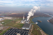 Palm Paper Mill in Wörth am Rhein in the state Rhineland-Palatinate, Germany from above