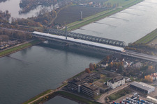 Construction site of the B10 Rhine bridge in the district Maximiliansau in Wörth am Rhein in the state Rhineland-Palatinate, Germany