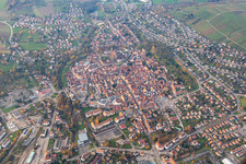 Drone image of Wissembourg in the state Bas-Rhin, France