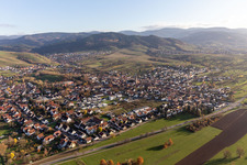 Aerial view of District Steinbach in Baden-Baden in the state Baden-Wuerttemberg, Germany