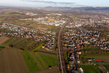 High-speed rail line to N in the district Fautenbach in Achern in the state Baden-Wuerttemberg, Germany