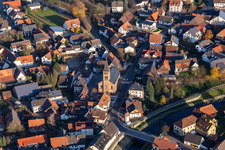 Church building of St. Wendelin in the village of in Stadelhofen in the state Baden-Wurttemberg, Germany