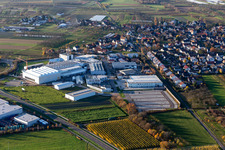 Company grounds and facilities of Siebdruck Service Welle GmbH and Ernst Umformtechnik GmbH on B28 between Zusenhofen and Nussbach in the state Baden-Wurttemberg, Germany
