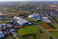 Company grounds and facilities of HELIA Ladenbau GmbH, Siebdruck Service Welle GmbH and Ernst Umformtechnik GmbH on B28 between Zusenhofen and Nussbach in the state Baden-Wurttemberg, Germany