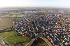 Aerial view of Appenweier in the state Baden-Wuerttemberg, Germany