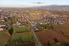 Aerial photograpy of Appenweier in the state Baden-Wuerttemberg, Germany
