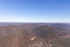 Aerial view of Frankweiler in the state Rhineland-Palatinate, Germany