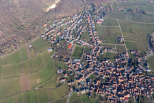 Aerial photograpy of Frankweiler in the state Rhineland-Palatinate, Germany