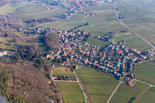 Aerial view of Gleisweiler in the state Rhineland-Palatinate, Germany