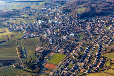 Albersweiler in the state Rhineland-Palatinate, Germany from above