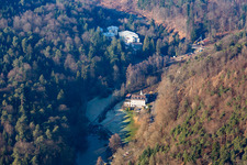 Aerial view of Hotel Palatinate Forest, Celenus Park Clinic in Bad Bergzabern in the state Rhineland-Palatinate, Germany