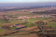 Erlenbach bei Kandel in the state Rhineland-Palatinate, Germany seen from above