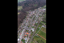 Aerial view of Schwörstadt in the state Baden-Wuerttemberg, Germany