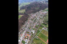 Aerial photograpy of Schwörstadt in the state Baden-Wuerttemberg, Germany