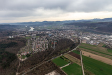 Aerial view of Bad Säckingen in the state Baden-Wuerttemberg, Germany
