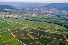Aerial view of Ranschbachtal from the southeast in the district Arzheim in Landau in der Pfalz in the state Rhineland-Palatinate, Germany