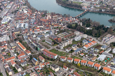 Old Town area and city center Am Hochrhein in Bad Saeckingen in the state Baden-Wurttemberg, Germany