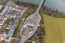 Border crossing - customs facility restricted to cross the Rhine via the Fridolinsbruecke to Stein in Switzerland in Bad Saeckingen in the state of Baden-Wuerttemberg, Germany