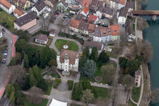 Building complex in the park of the castle Schoenau with Thieves Tower and Orangery in Bad Saeckingen in the state Baden-Wuerttemberg, Germany