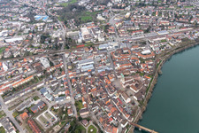Aerial photograpy of Bad Säckingen in the state Baden-Wuerttemberg, Germany