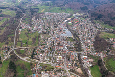 City area with outside districts and inner city area in Wehr in the state Baden-Wuerttemberg, Germany