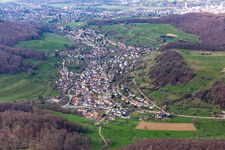 Town View of the streets and houses of the residential areas in Inzlingen in the state Baden-Wurttemberg, Germany