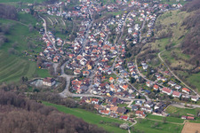 Aerial view of Inzlingen in the state Baden-Wuerttemberg, Germany