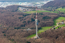 St. Chrischona TV Tower in Bettingen in the state Basel city, Switzerland