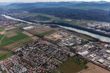Aerial view of District Herten in Rheinfelden in the state Baden-Wuerttemberg, Germany