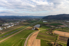 Oblique view of B33 in the district Elgersweier in Offenburg in the state Baden-Wuerttemberg, Germany